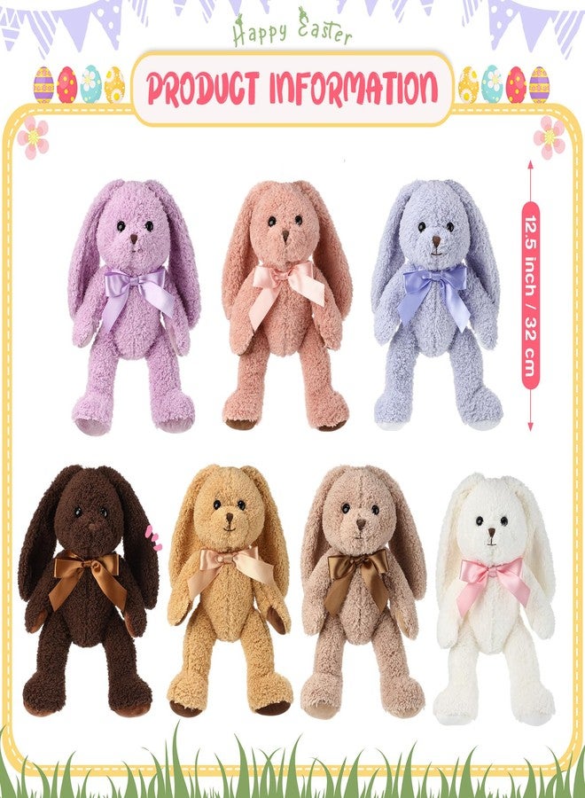 Civaner 7 Pcs Stuffed Animals Bulk 12.5 Inch Cute Soft Animal Plush Toys for Kids Birthday Gifts Baby Shower Party Decorations(Bright Color,Bunny) - Image 2